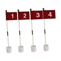 Ioensy - Juego De 4 Banderas De Golf Para Hombres Y Mujeres, Con Agujeros Para El Jardín Y El Césped