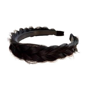 Magideal - Diadema Trenzada Para El Cabello, Diadema Trenzada Ancha, Peinado Para El Cabello, Banda Para El Cabello Gruesa, Banda Para El Cabello Trenzada Para M Negro