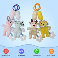 Genérico - Set 2 Sonajero Coche Cuna Sensorial Peluche Bebe Lau