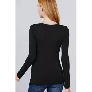 Likeshop - Camiseta Mujer Elasticada Manga Larga Interior Polar 5523