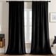 thumbnail image 1 of Cortinas Joydeco de terciopelo negro, 160 x 160 cm, 2 paneles, opacas, 1 of 7