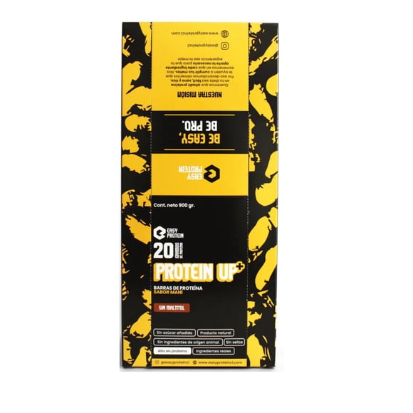 Barras de Proteina Mani Vegana Easy Protein - Sin Maltitol 20un