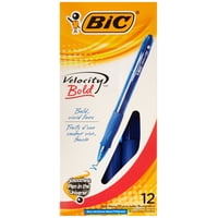Bolígrafo Retráctil Bic Velocity, Tinta Azul, 1,6 Mm, Docena