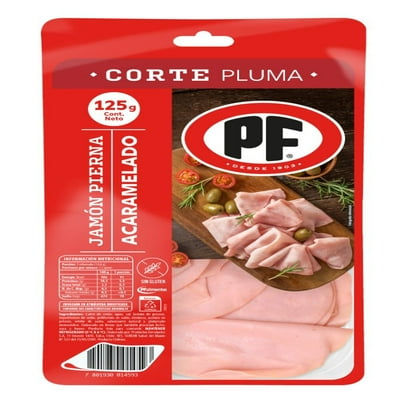 Jamón De Pierna Acaramelada Corte Pluma 125 Gr Pf