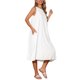 thumbnail image 4 of INSPIRE CHIC Vestidos de Lino para Mujer Regreso a Clases Cuello Redondo Ajuste Suelto Vestido Sin Mangas Casual con Bolsillos L Blanco, 4 of 6