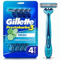 Máquina De Afeitar Desechable Prestobarba3 Cool Refrescante 4 Un Gillette