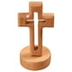 thumbnail image 4 of Figuritas Coleccionables De Adorno De Cruz De Madera Para La Decoración Del Hogar De La Iglesia Base Redonda, 4 of 5