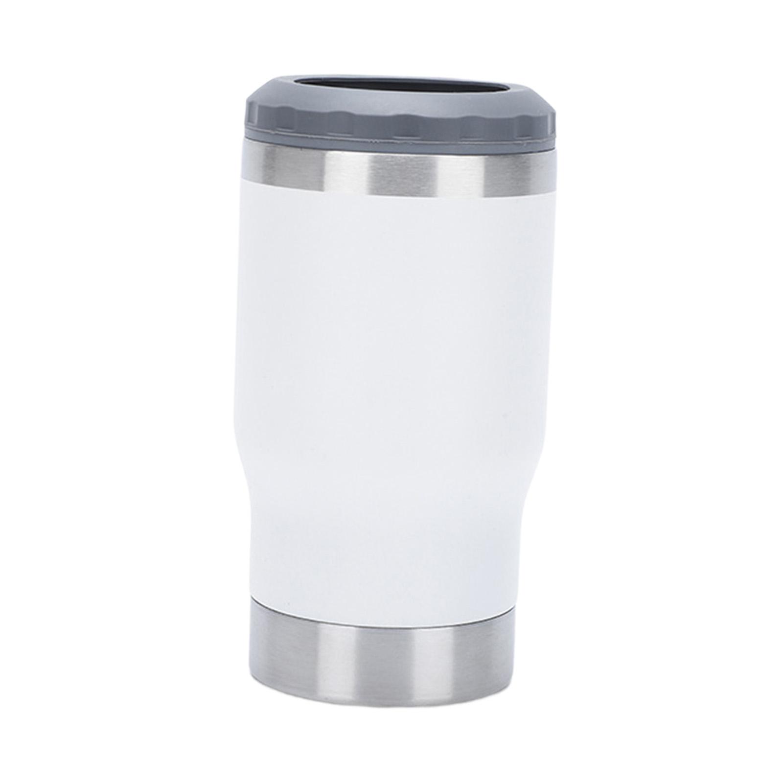 Bothyi - Enfriador De Latas Aislado De Doble Pared De Acero Inoxidable De 420 Ml Para Fiestas, Gimnasios En Casa, Color Blanco