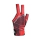 thumbnail image 2 of Guante De Billar De 3 Dedos Antideslizante Para Adultos, Para Mujeres Y Hombres, Guante Deportivo Para Taco De Billar, Color Negro Y Rojo, 2 of 5