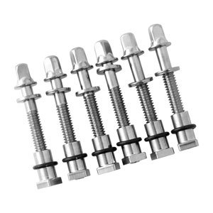 Magideal - 6X Varillas De Tensión De Tambor Kits De Tornillos De Resistencia A La Oxidación Universales Para Piezas De Repuesto De Instrumentos De Percusión De , 6X50Mm