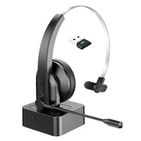 Xusx111 - Auriculares Bluetooth Con Micrófono, Auriculares Inalámbricos De Cancelación De Ruido En El Oído, Auriculares Bluetooth Con Base De Carga Del Micrófono, Botón De Silencio Del Auricular Del T