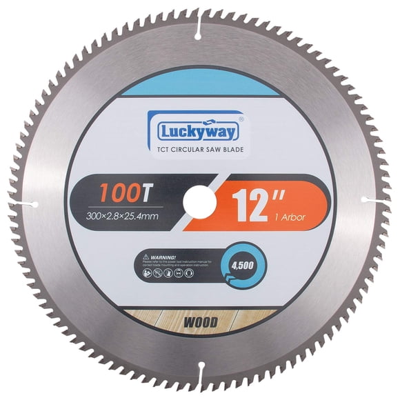 Disco para Sierra Ingletadora Luckyway 12" 100T TCT para Corte Transversal de Madera