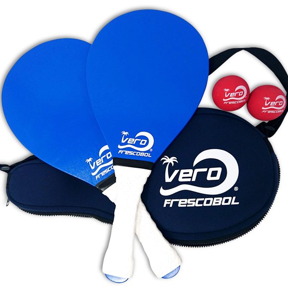 Set De Palas Frescobol Starter Wood Vero Con Funda De Neopreno