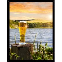 Genérico - Cuadro Decorativo Cerveza En Lago Medidas 30X40 Cm