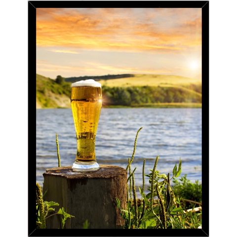 Genérico - Cuadro Decorativo Cerveza En Lago Medidas 30X40