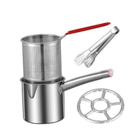 Bothyi - Olla De Freidora De Acero Inoxidable, Freidora Japonesa Tempura Para Cocina, Restaurante, Cesta, Estante Con Clip, 1,8L