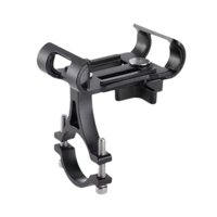 Magideal - Soporte Para Teléfono De Bicicleta, Soporte Profesional De Aleación De Aluminio, Resistente, Antideslizante, Accesorios De Ciclismo, Soporte De Abraza Negro