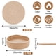 thumbnail image 5 of Tapetes de 18 cm para ollas y sartenes, 5 salvamanteles tejidos con cesta para platos calientes, agarraderas para cocina, accesorios de mesa resistentes al calor., 5 of 7