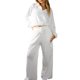 thumbnail image 2 of Jess por Meiko Conjuntos de Ropa para Mujer Manga Larga Media Cremallera Cuello Pullover y Conjunto de Pantalones Cargo XL Blanco, 2 of 6
