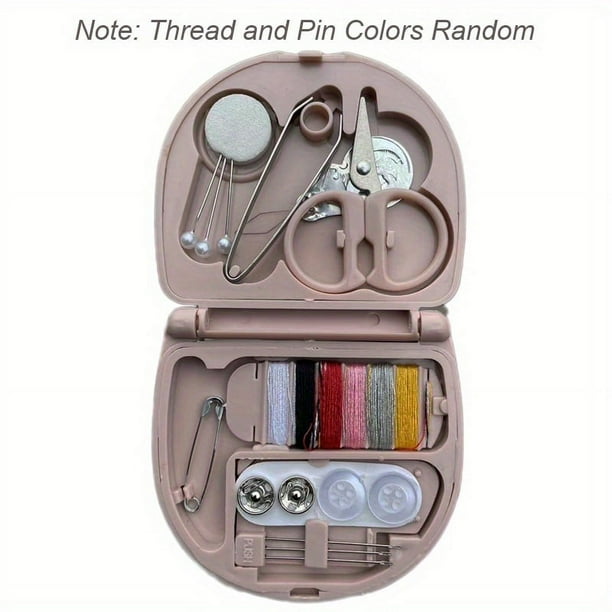 1pc Mini Portable Small Sewing Box Travel Household Sewing Kit Thread Scissors Needles Pins