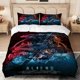 thumbnail image 1 of 3pcs Alien vs. Predator Themed Digital Print Set 1 Cover + 2 Pillowcases, 1 of 1