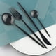 thumbnail image 3 of XmhyTop Juego de Cubiertos de Cocina de 24 Piezas, Inoxidable, Color Negro, Ideal para Hogares y Eventos, 3 of 5