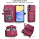 thumbnail image 4 of Para Samsung Galaxy A16 5G [Bloqueo RFID] Multifuncional 2 en 1 Funda Tipo Billetera de Cuero PU Suave con Tapa Magnética, Múltiples Ranuras para Tarjetas, Bolsillo con Cierre, con Correa de Hombro, 4 of 8