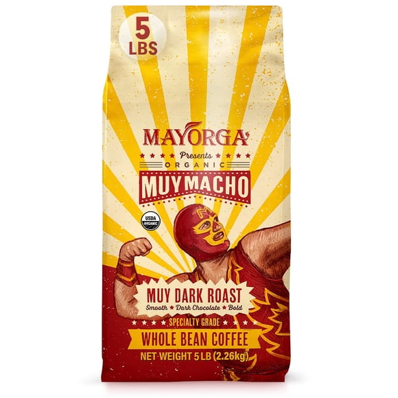 Café Mayorga Muy Macho, tostado oscuro intenso, 2,27 kg, 100% arábica