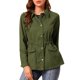 thumbnail image 1 of INSPIRE CHIC Chaquetas Utilitarias para Mujeres de Regreso a Clases con Cintura de Cordón, Bolsillo con Solapa, Cremallera y Botones, Verde Oliva XL, 1 of 7