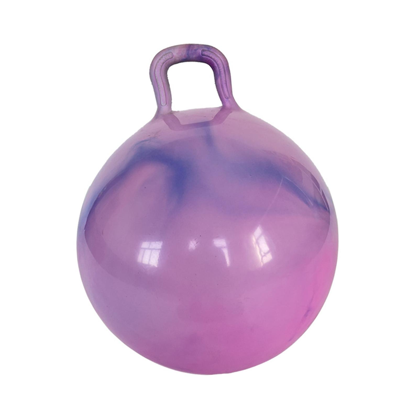 Bothyi - Pelota De Salto Con Mango Para Niños Y Niñas, Pelota De Ejercicio Inflable, Pelota Animosa, Color Morado Claro
