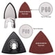 thumbnail image 3 of 104Pcs Oscillating Tool Detail Sanding Pads Kit 2Pcs Triangle Sanding Pads y 2Pcs Finger Sanding Pad 100Pcs Multitool Sandpaper Grit Fit para acabar yeso de lijado de madera, 3 of 3