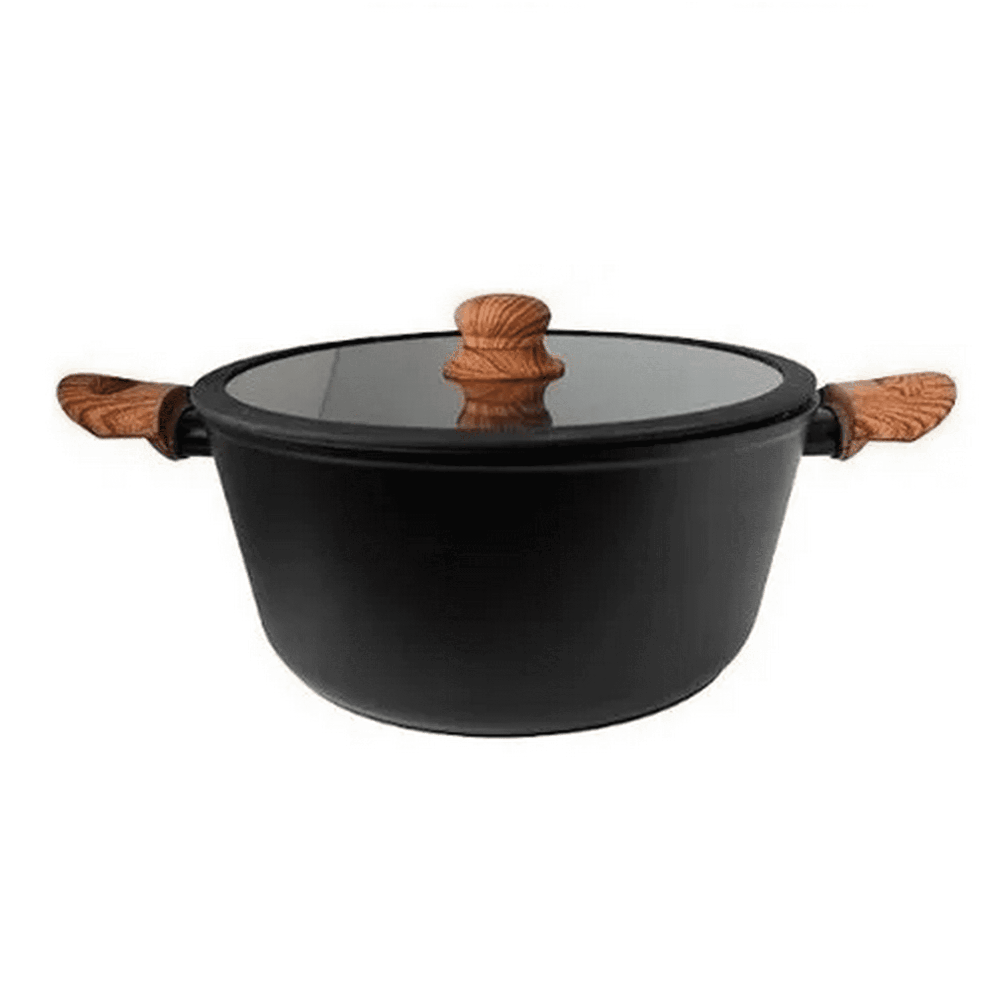 Genérico - Olla Antiadherente 28cm Granite Vintage Keep Color Negro