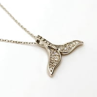 Tiana Joyas - Collar De Cola De Ballena Con Circones De Plata 925