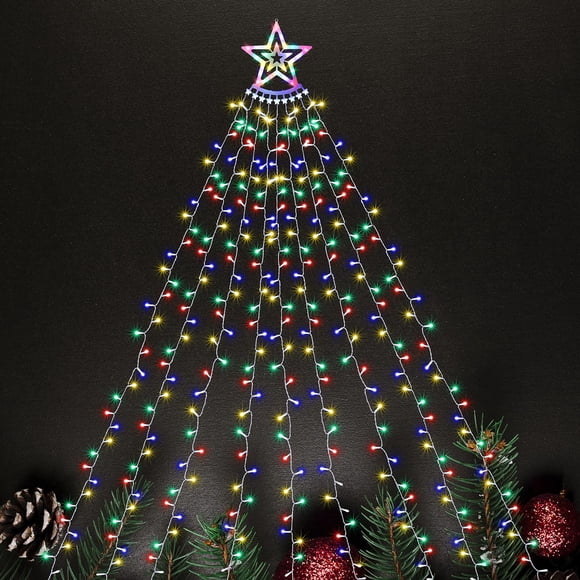 Star Lights SALCAR Outdoor, 11.5 pies x 9 hilos, 350 LED, 8 modos
