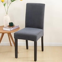 Genérico - Pack De 6 Fundas Cubre Sillas De Comedor Cuadrille Gris