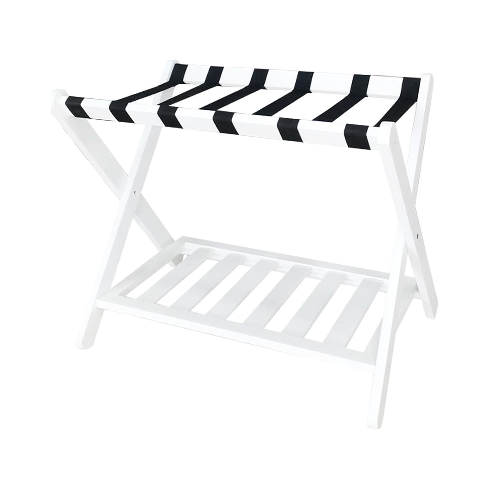 Bothyi - Portaequipajes Plegable, Soporte Para Maleta, Multifuncional, Resistente, Con Correas De Nailon, Color Blanco