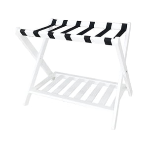 Bothyi - Portaequipajes Plegable, Soporte Para Maleta, Multifuncional, Resistente, Con Correas De Nailon, Color Blanco