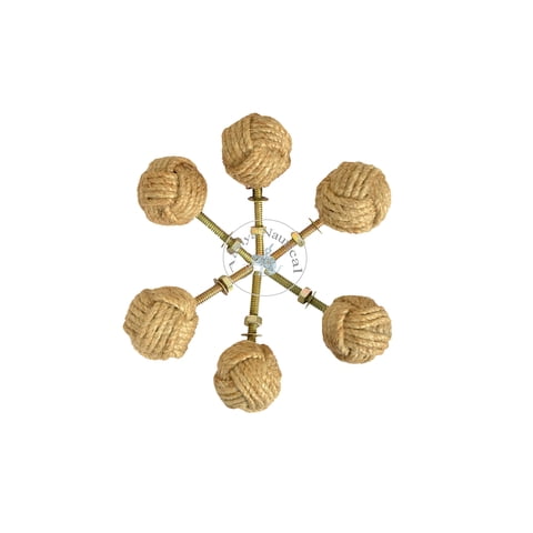 Aasiya Nautical - Juego De 6 Pomos Náuticos Para Gabinete De Cuerda De Yute Aasiya