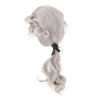 Magideal - Peluca Colonial Suave Para Espectáculo De Anime, Halloween, Para Mujeres Y Hombres, Transpirable, Resistente Al Calor, Para Fiestas, Cómoda, Sintética Gris