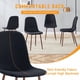 thumbnail image 3 of Silla sencilla de lujo - conjunto de 4 silla de comedor de alta resistencia de material de lino-algodón, 3 of 6