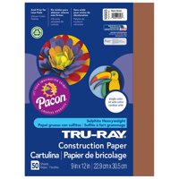 Papel De Construcción Tru-Ray, Marrón Cálido, 23 X 30 Cm, 50 Hojas