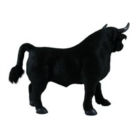 Magideal - Muñeca De Toro De Artesanía De Simulación, Juguetes De Animales En Miniatura, Adornos De Escritorio, Recuerdo De Fiesta, Figuras De Negra, Modelo