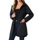 thumbnail image 4 of INSPIRE CHIC Gabardina cortavientos para mujer, impermeable con capucha, chaqueta impermeable ligera, talla XL, negro, 4 of 6