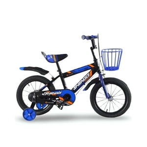 Genérico - Bicicleta Infantil Aro 14 Con Ruedas De Entrenamiento Azul