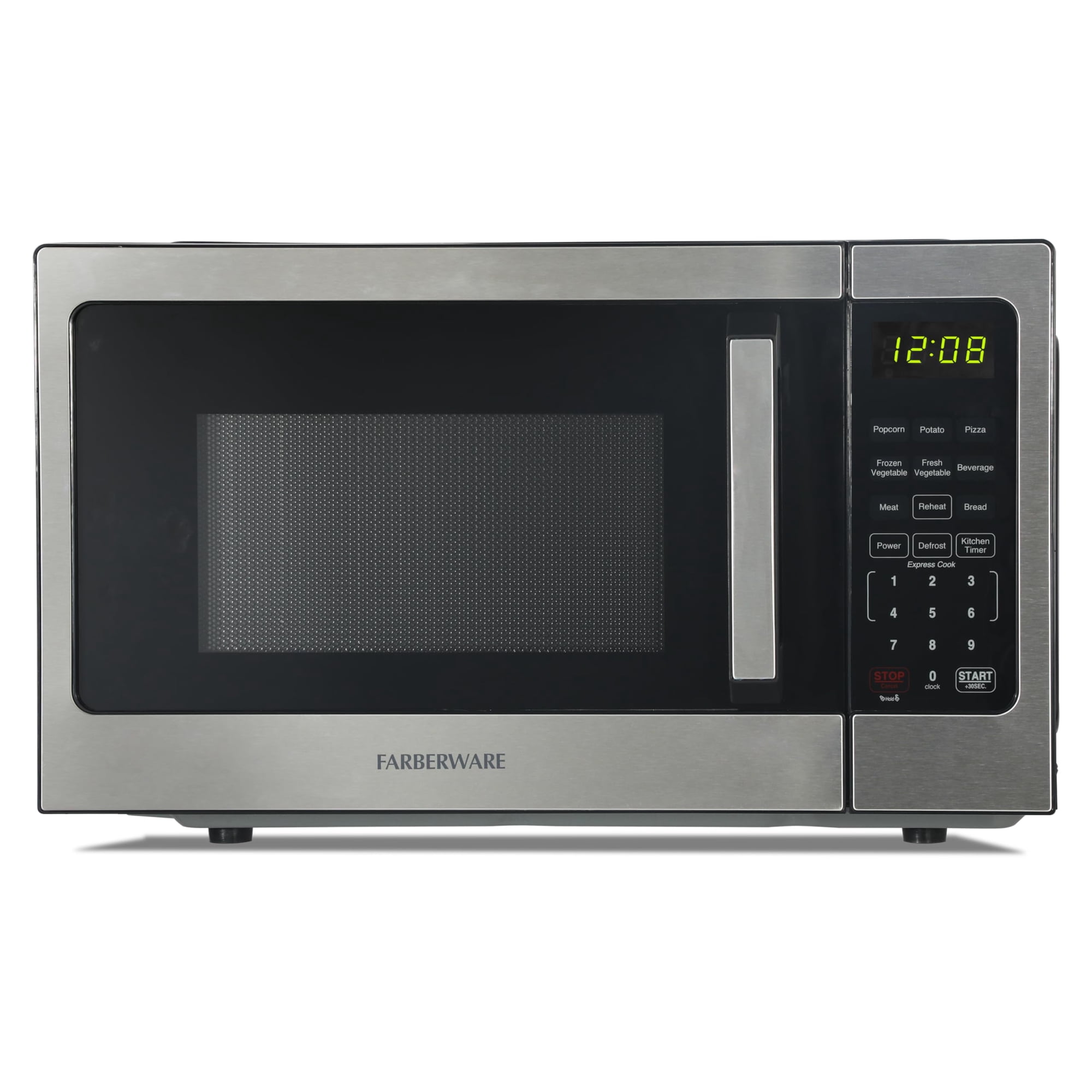 Horno Microondas Farberware De 0.9 Pies Cúbicos, 900 W De Potencia, Acero Inoxidable