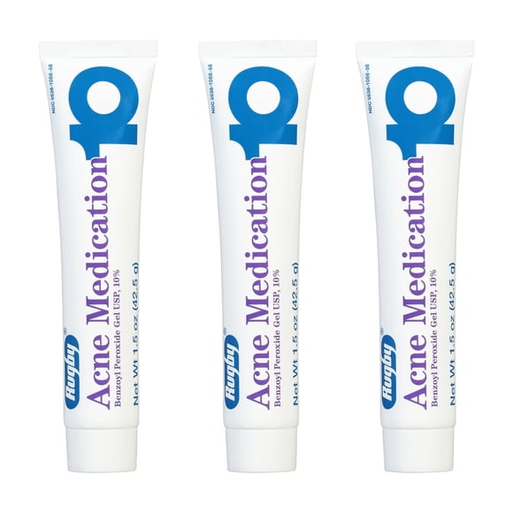 Gel De Peróxido De Benzoilo Para Acné 10% 43g Paquete De 3