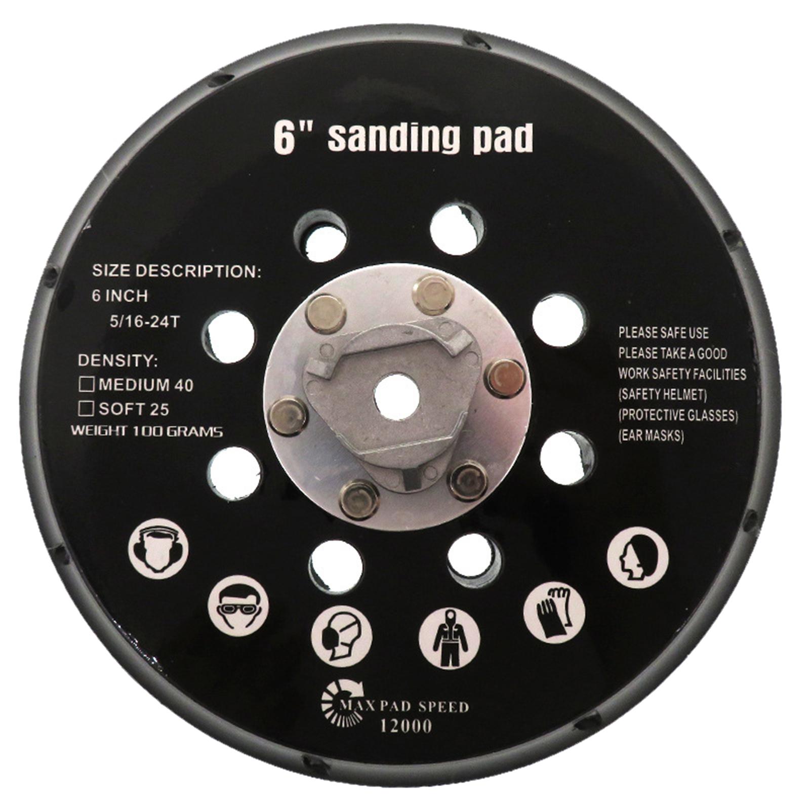 Magideal - Almohadilla De Respaldo De Gancho Y Bucle Almohadilla De Respaldo 6 ""17 Agujeros Almohadilla De Respaldo De Lijado Para Lijadora Piezas De Lijadora Re