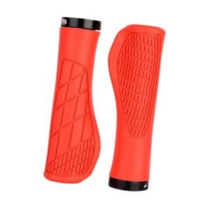 Ioensy - 2X Puños De Manillar De Bicicleta Cómodos Puños De Bicicleta Para Bicicletas De Montaña Bmx Deportes Naranja Rojo