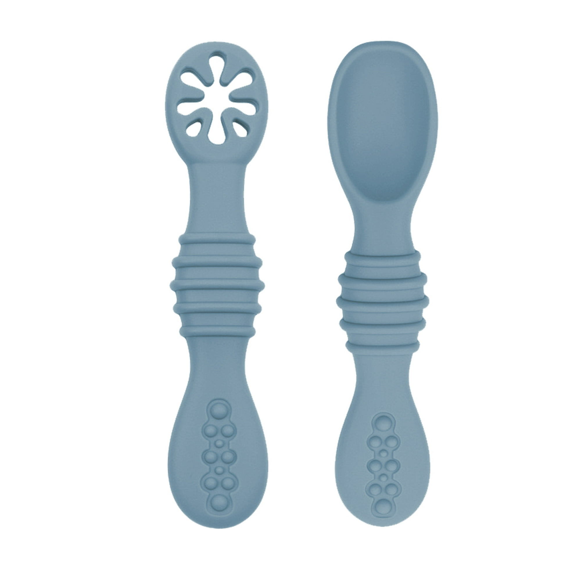 Pumucki - Set Cucharas Flexibles Silicona Azul