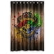 thumbnail image 1 of Cortina de ducha de madera de Harry Potter Hogwarts con ganchos (48 x 72 pulgadas), 1 of 3